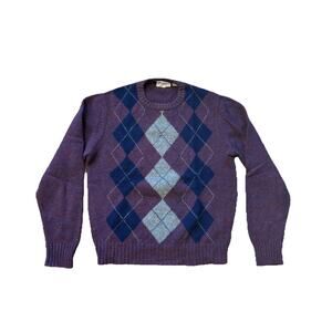 Vtg Parker of Vienna Men's Crewneck Pullover Grandpa Sweater 100% Shetland Wool